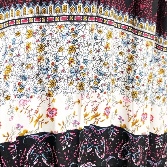 Bohemian multicolored, button-down maxi dress - Picture 4 of 9